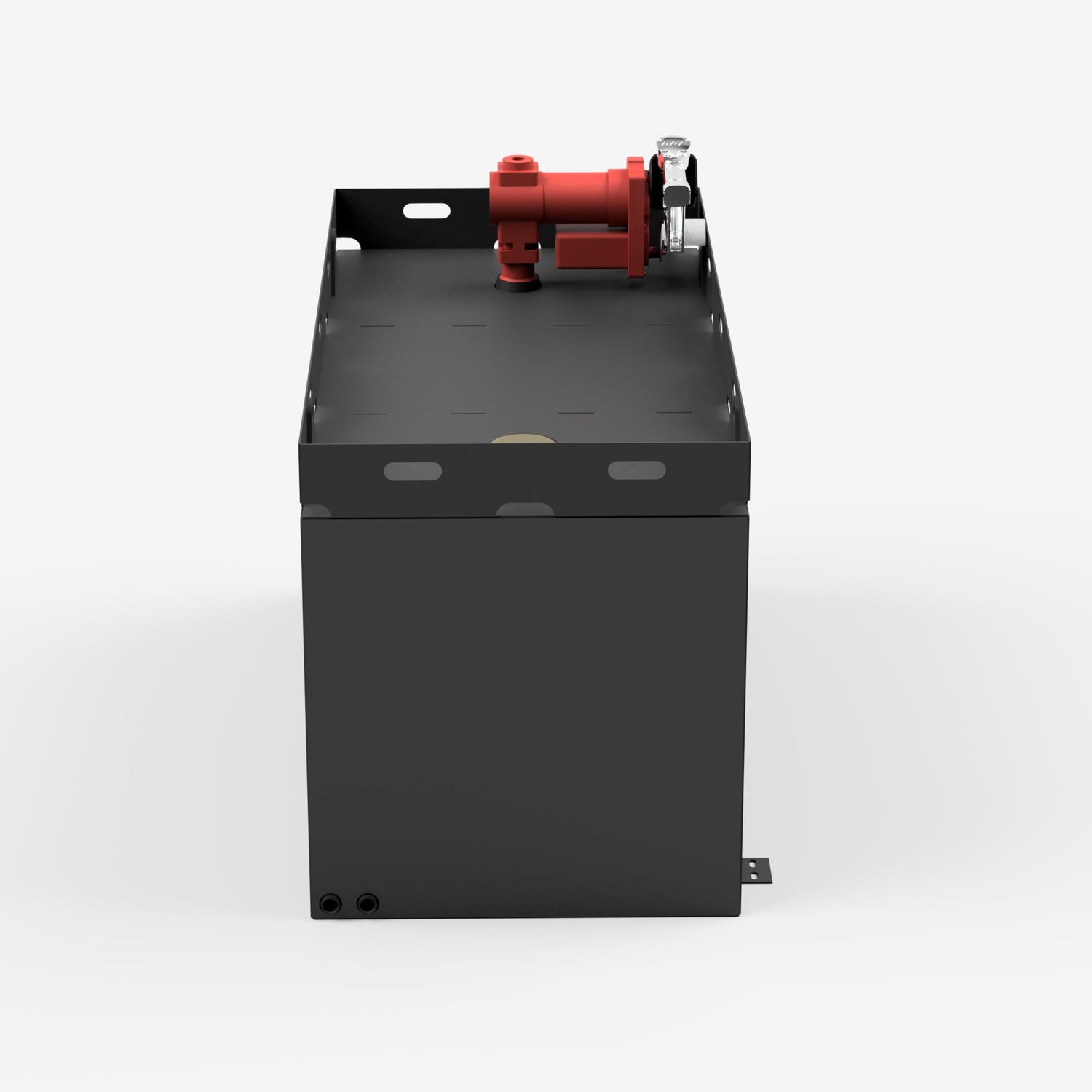 Left side of the 100 gallon fuel transfer tank