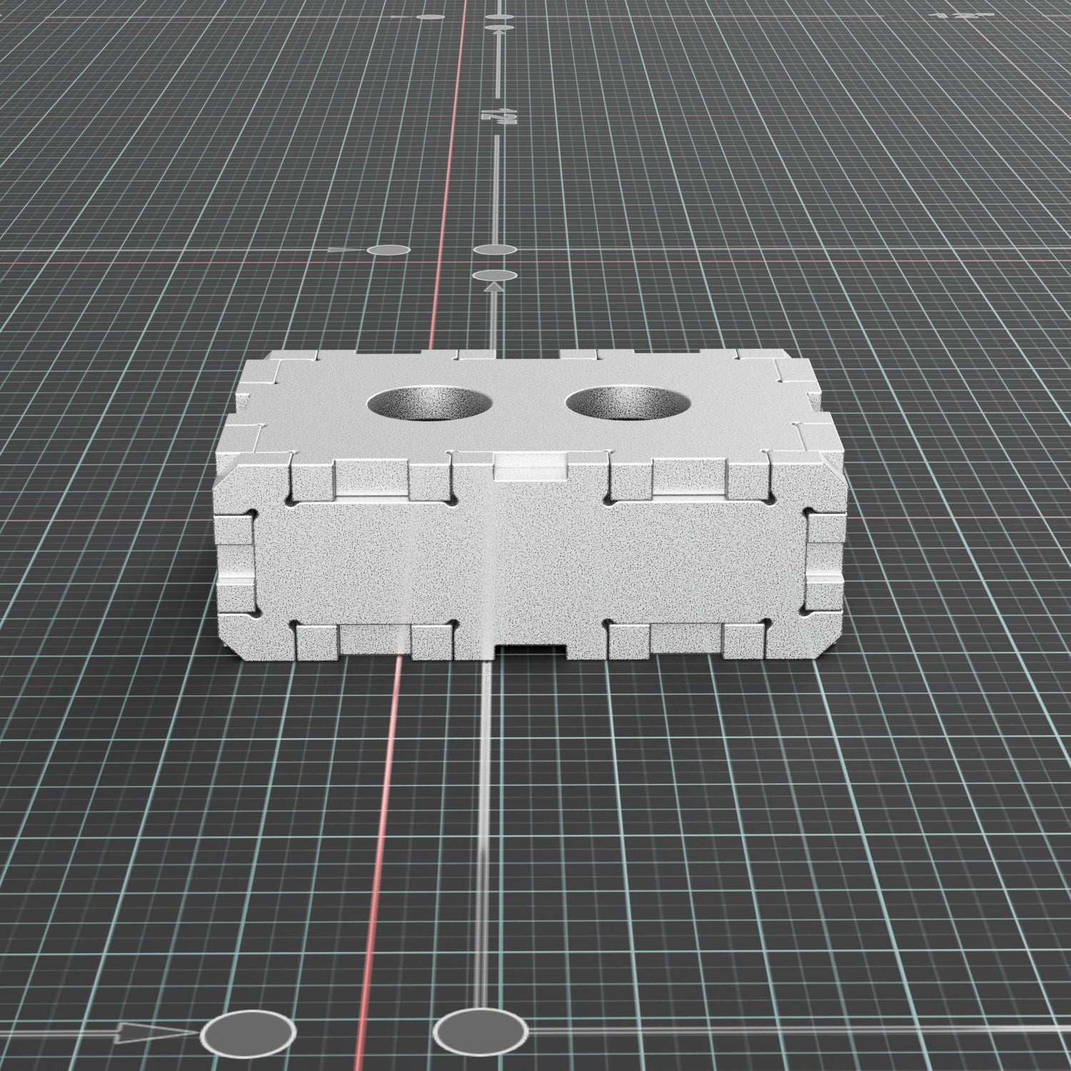 Side view of the 1-2-3 setup block