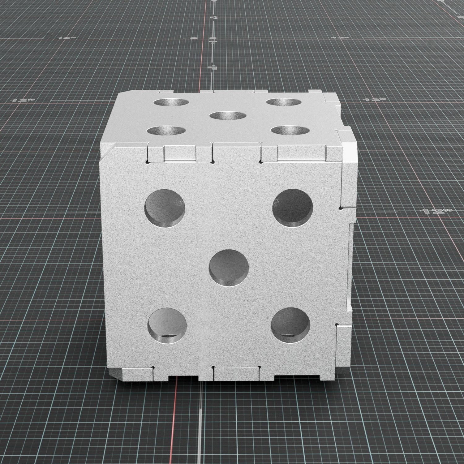 Side view of the 4 x 4 inch square fabrication block
