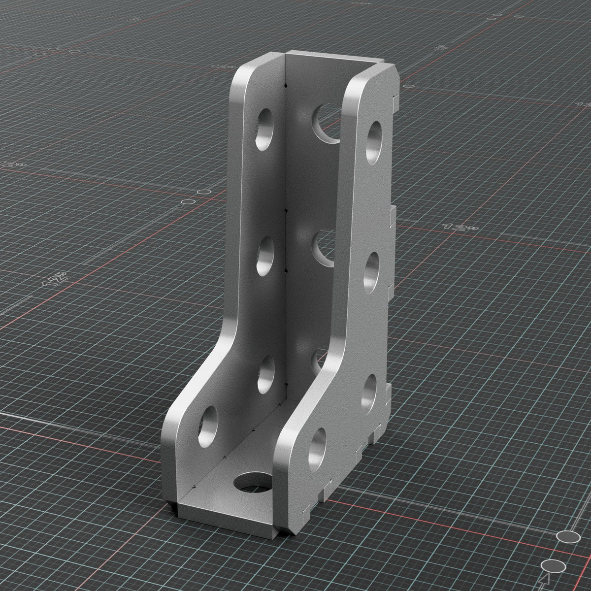 Front top isometric view of the 6 x 4 inch fabrication square