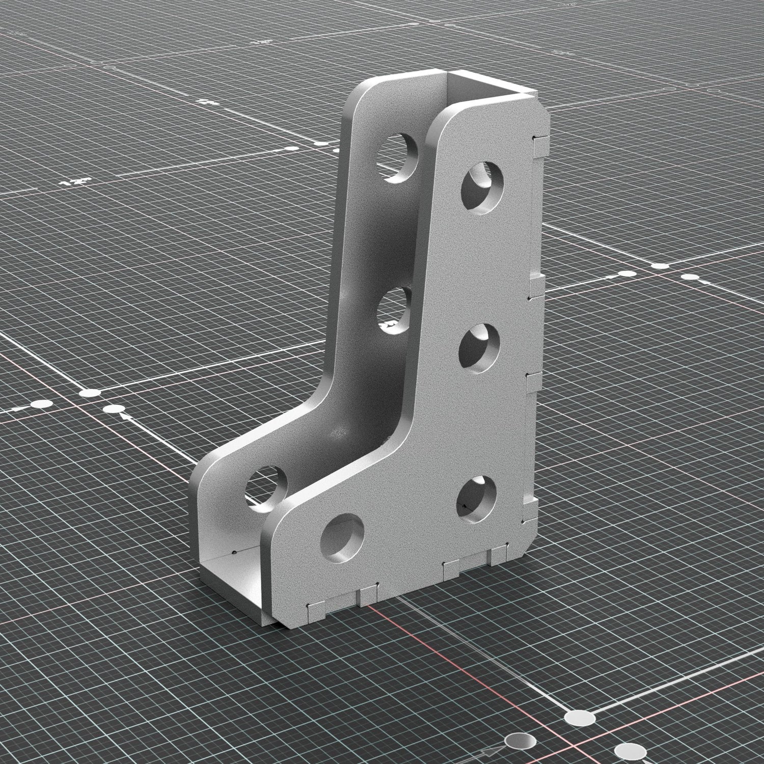 6 x 4 inch fabrication square cut from 1/4 inch steel, isometric view