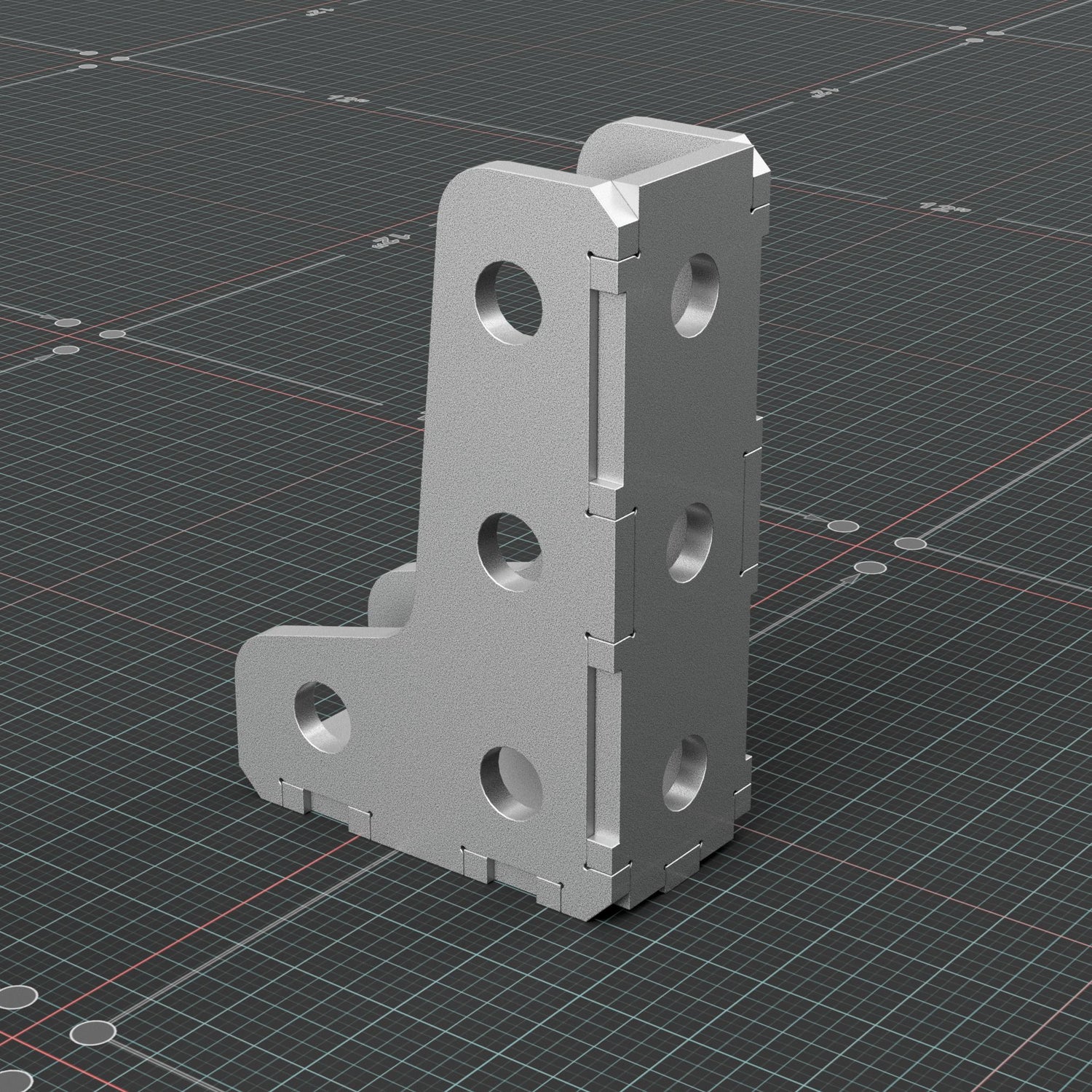 Rear isometric view of the 6 x 4 inch fabrication square