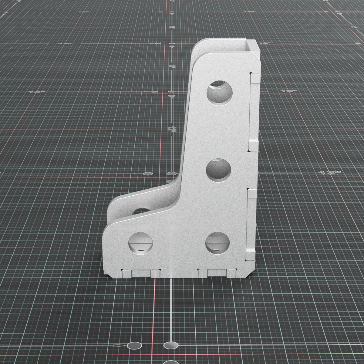 Side view of the 6 x 4 inch fabrication square