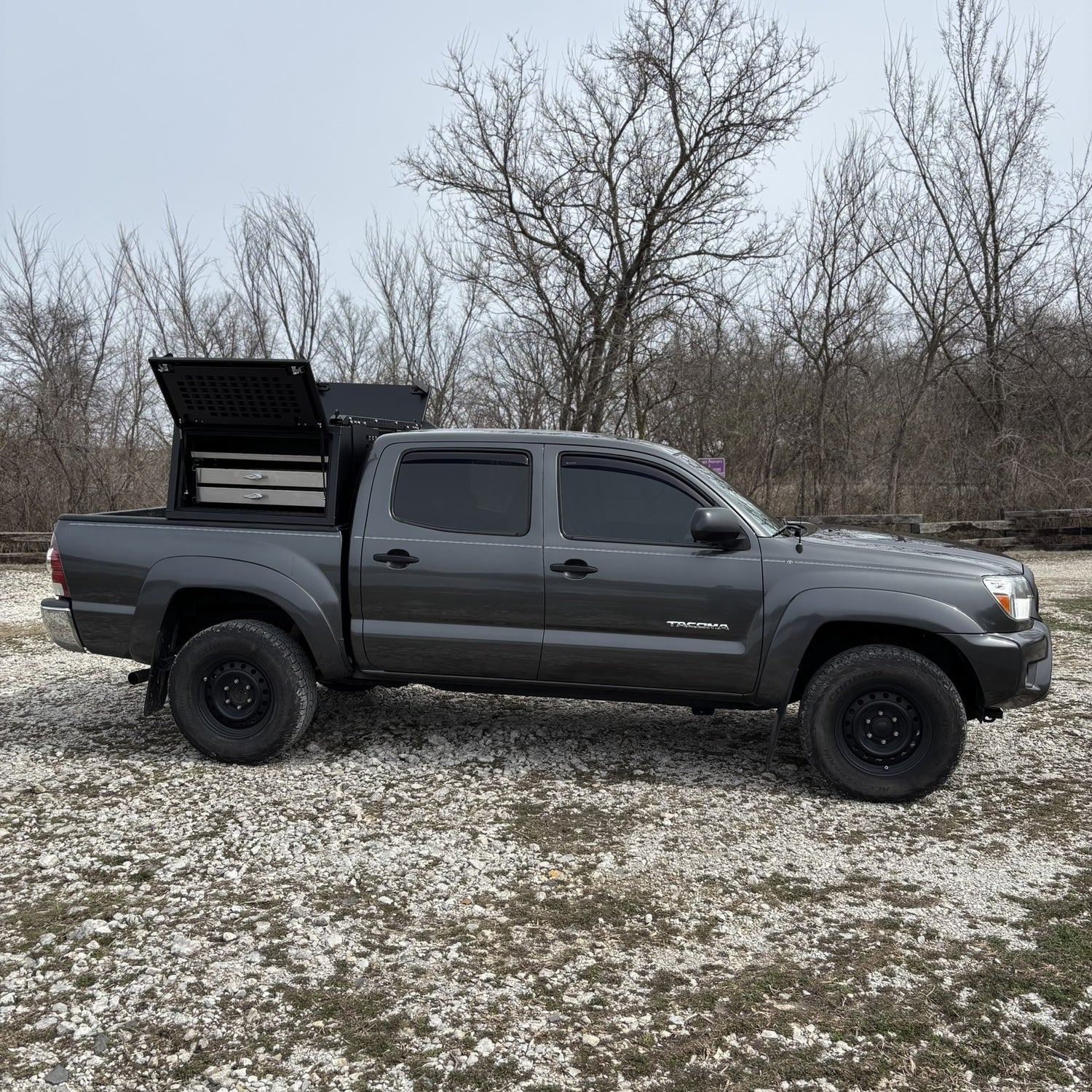 Toyota Tacoma Overland Toolbox in nature