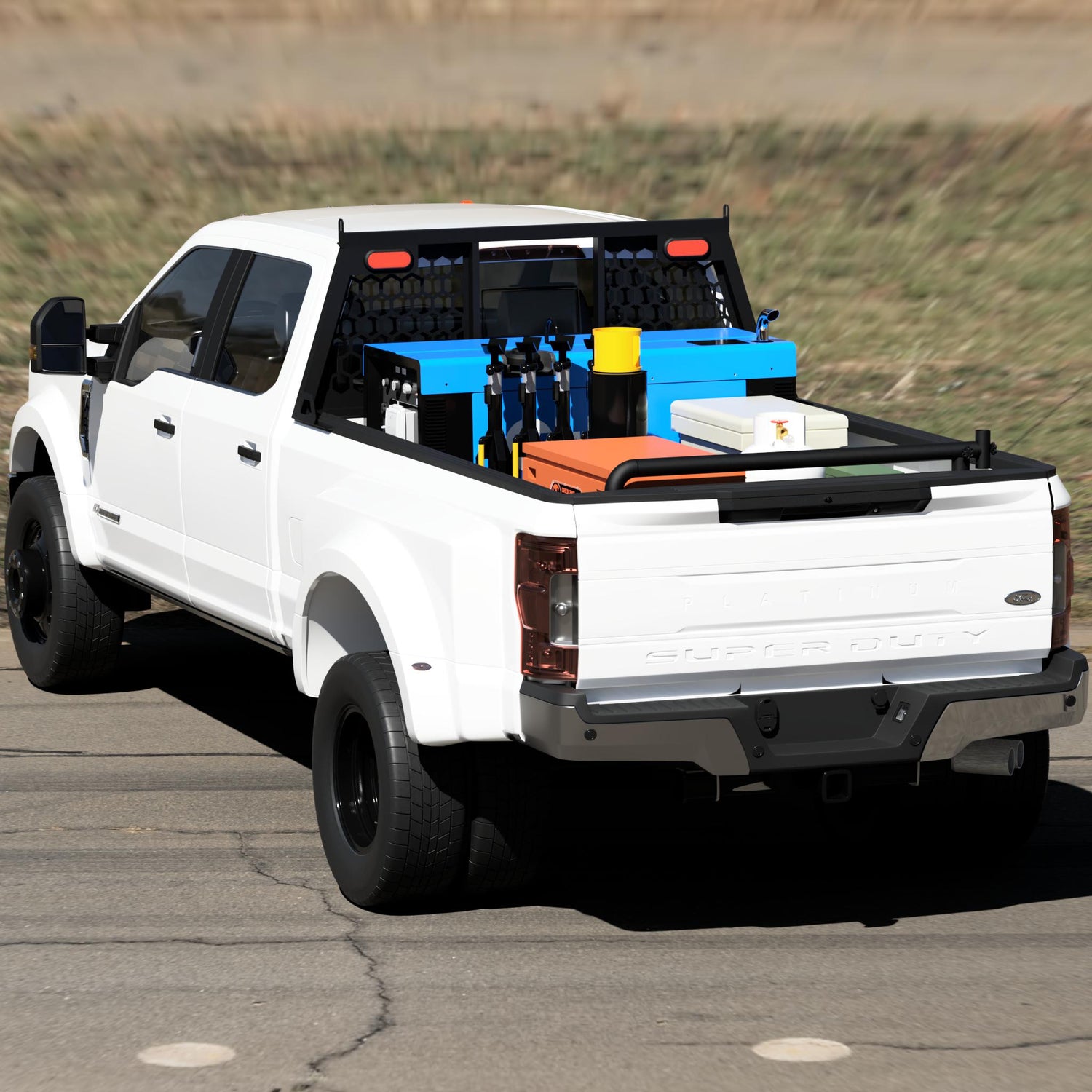 West Texas tub rig welding skid mounted in a Ford long bed truck