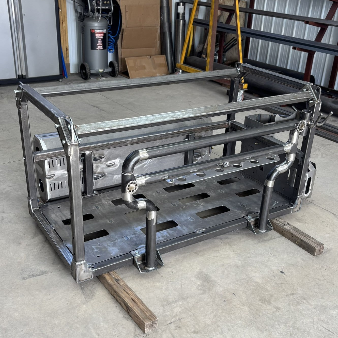 Large Modular Welding Skid W/ Universal Bottle Rack