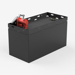 100 gallon fuel transfer tank, rear right three quarter view