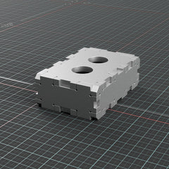 Front top isometric view of the 1-2-3 setup block