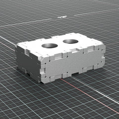 1-2-3 machinist setup block cut from 3/16 inch steel, isometric view