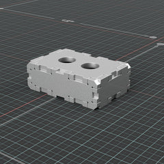 Rear isometric view of the 1-2-3 setup block