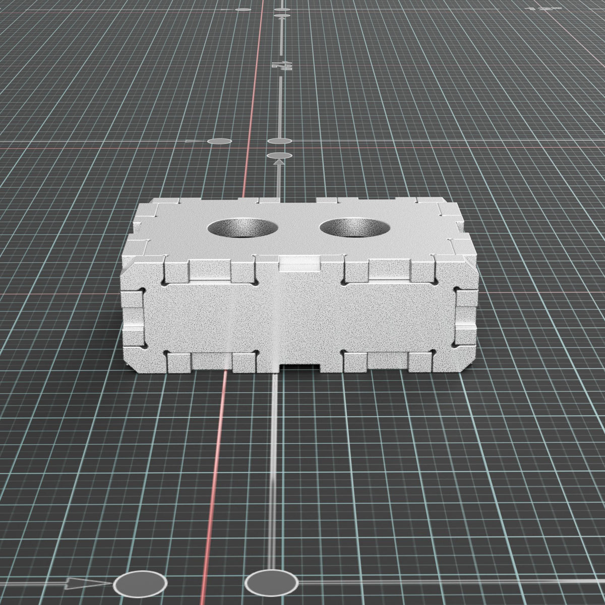 Side view of the 1-2-3 setup block