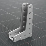 12 x 8 inch fabrication square cut from 3/8 inch steel, isometric view