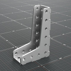 12 x 8 inch fabrication square cut from 3/8 inch steel, isometric view