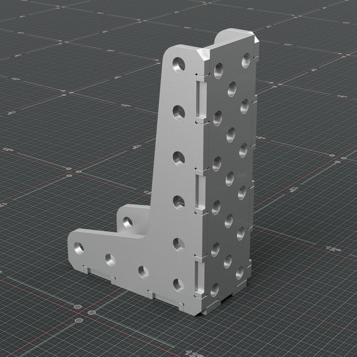 Rear isometric view of the 12 x 8 inch fabrication square