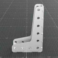 Side view of the 12 x 8 inch fabrication square