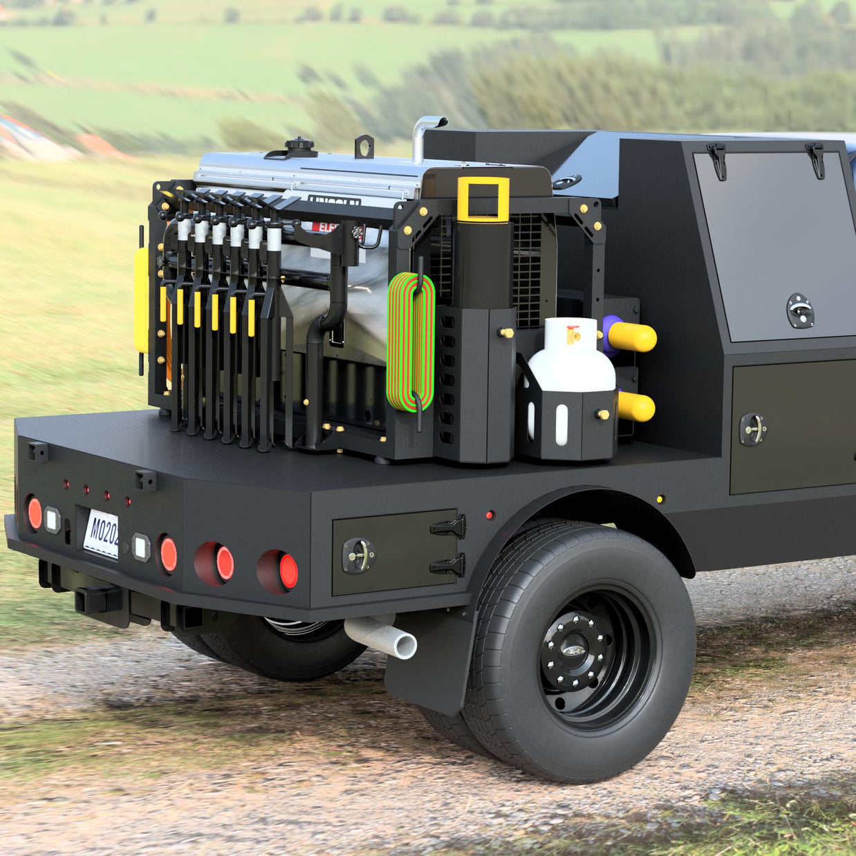 Welding rig skid