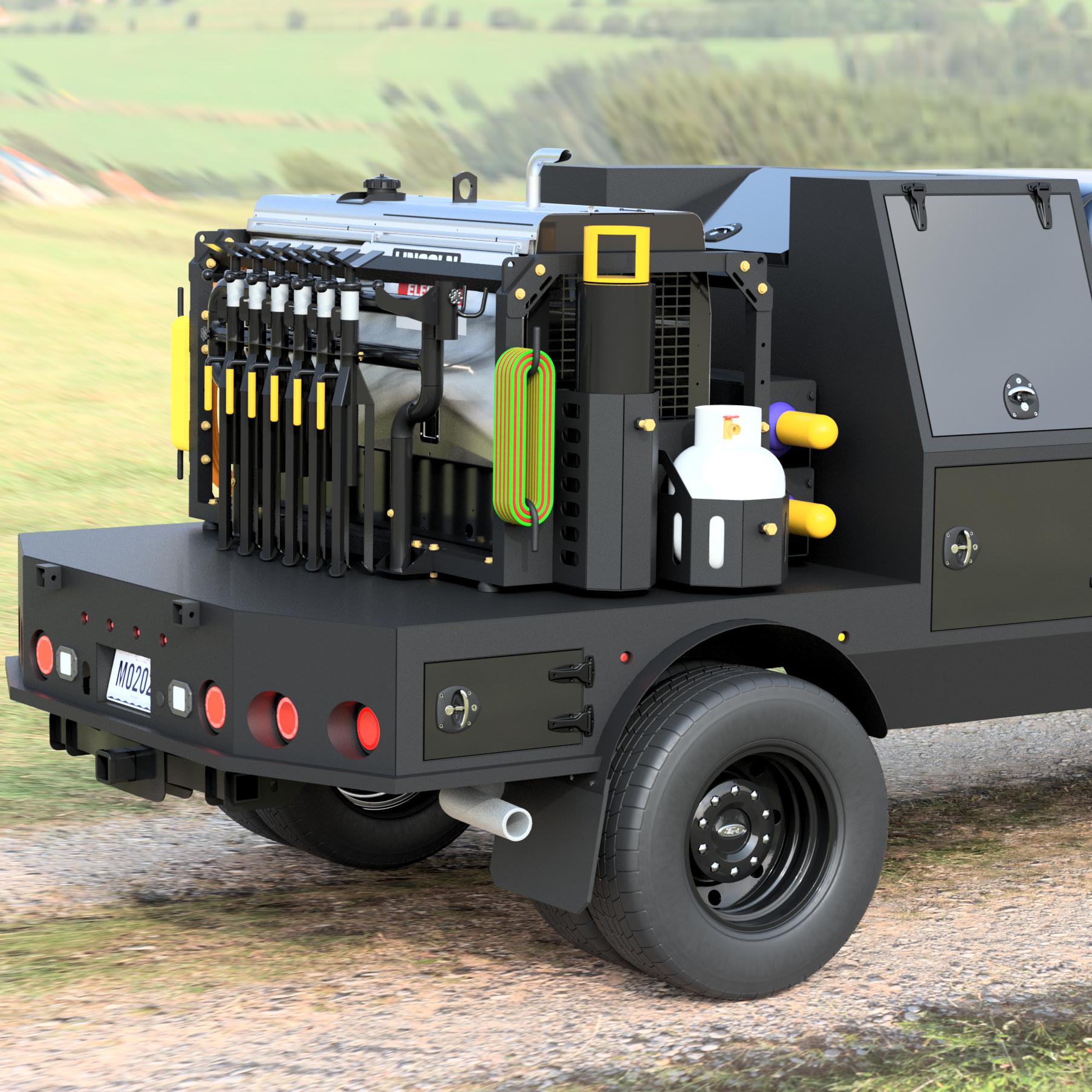 Welding rig skid