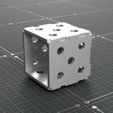 4 x 4 inch square fabrication block cut from 1/4 inch steel, isometric view