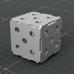 Rear isometric view of the 4 x 4 inch square fabrication block