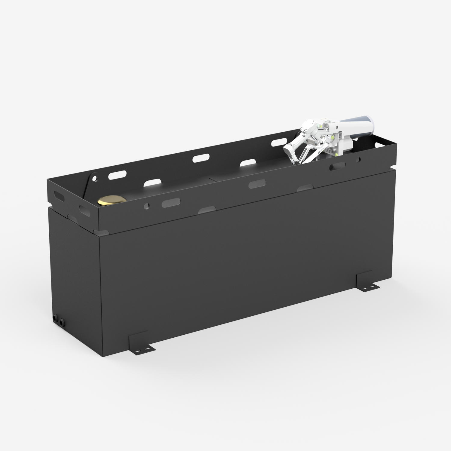 50 gallon fuel transfer tank, front left three quarter view