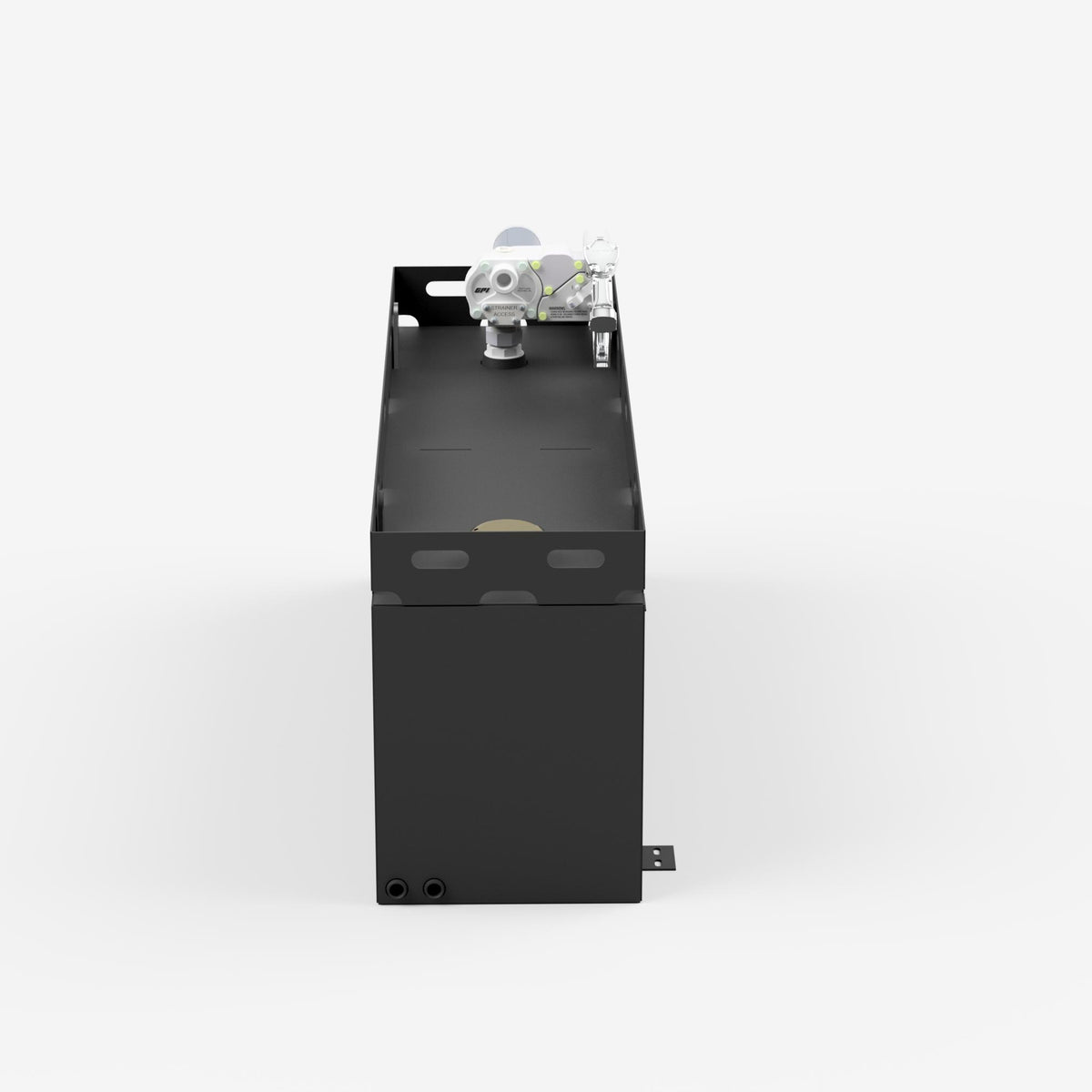 Left side of the 50 gallon fuel transfer tank