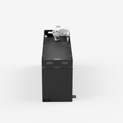 Left side of the 50 gallon fuel transfer tank