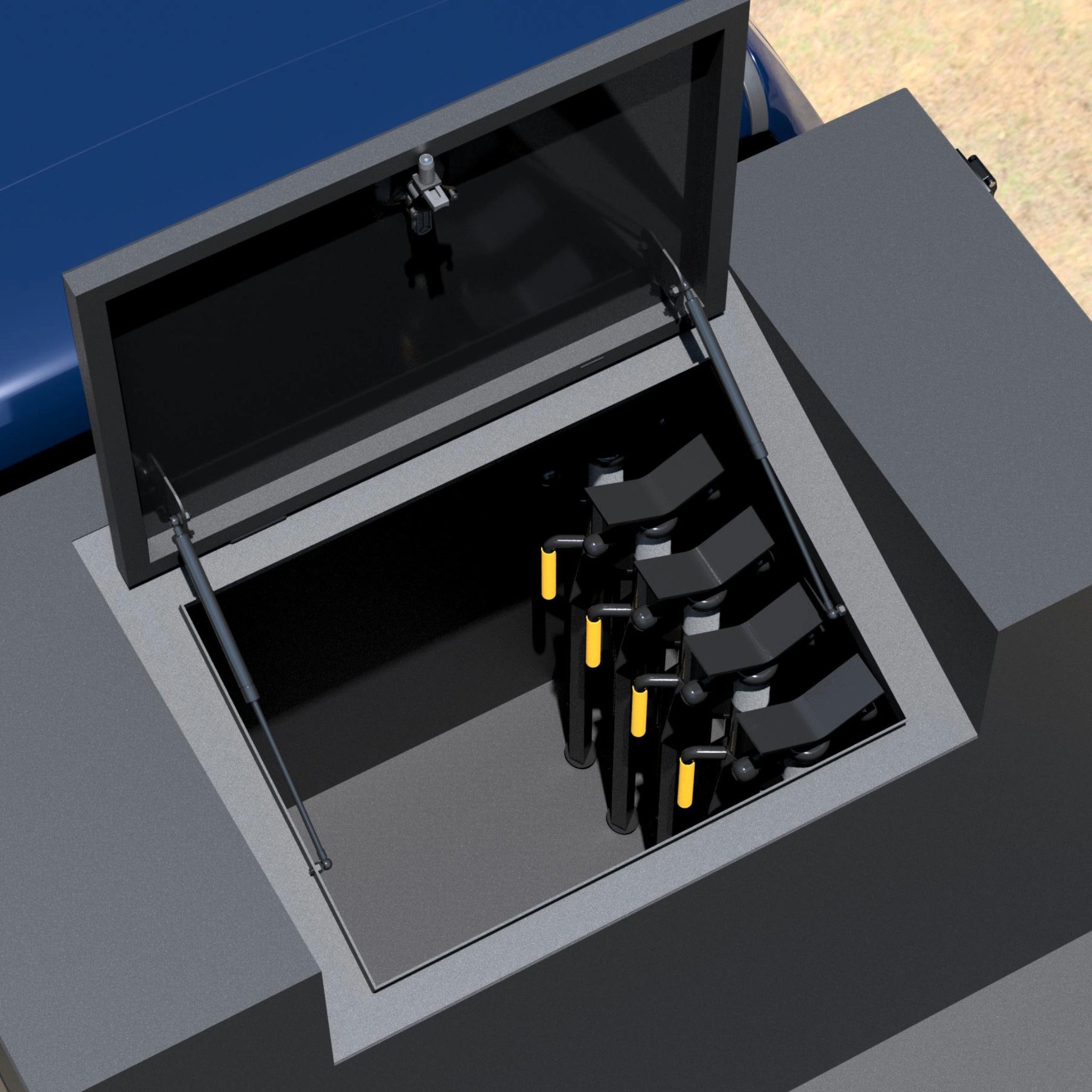 Center flatbed toolbox