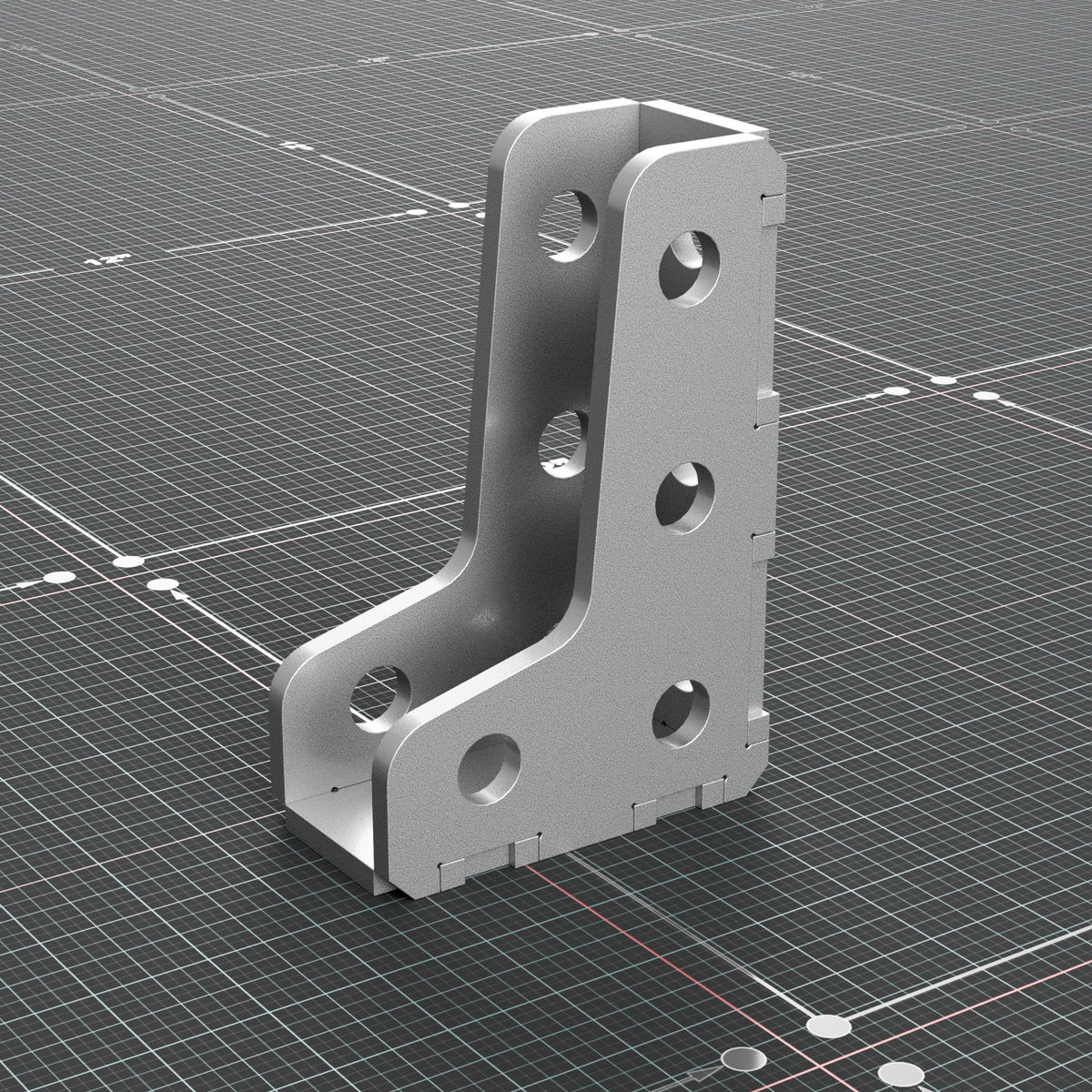 6 x 4 inch fabrication square cut from 1/4 inch steel, isometric view