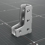 6 x 4 inch fabrication square cut from 1/4 inch steel, isometric view