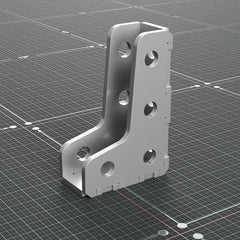 6 x 4 inch fabrication square cut from 1/4 inch steel, isometric view