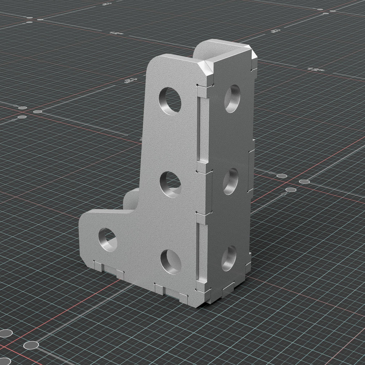 Rear isometric view of the 6 x 4 inch fabrication square