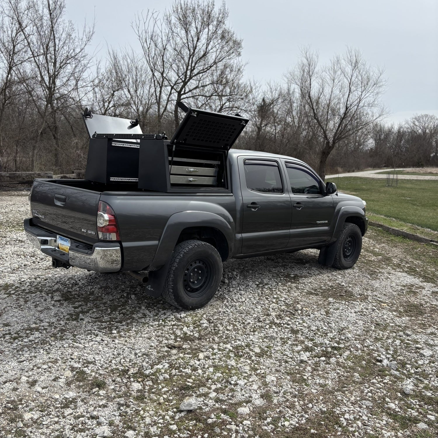 Toyota Tacoma Overland Toolbox in nature