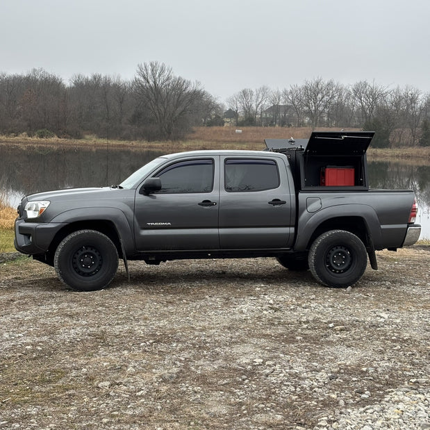 Overland Toyota tacoma with toolboxes 