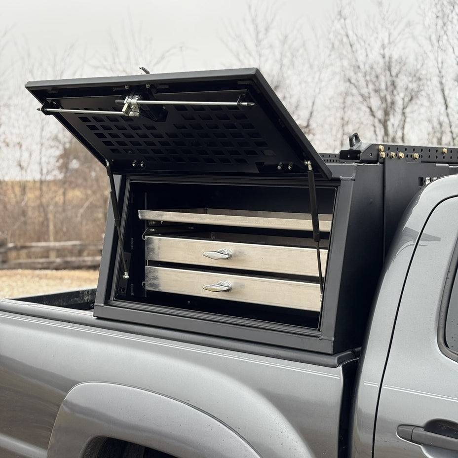 Toyota Tacoma Overland toolboxes