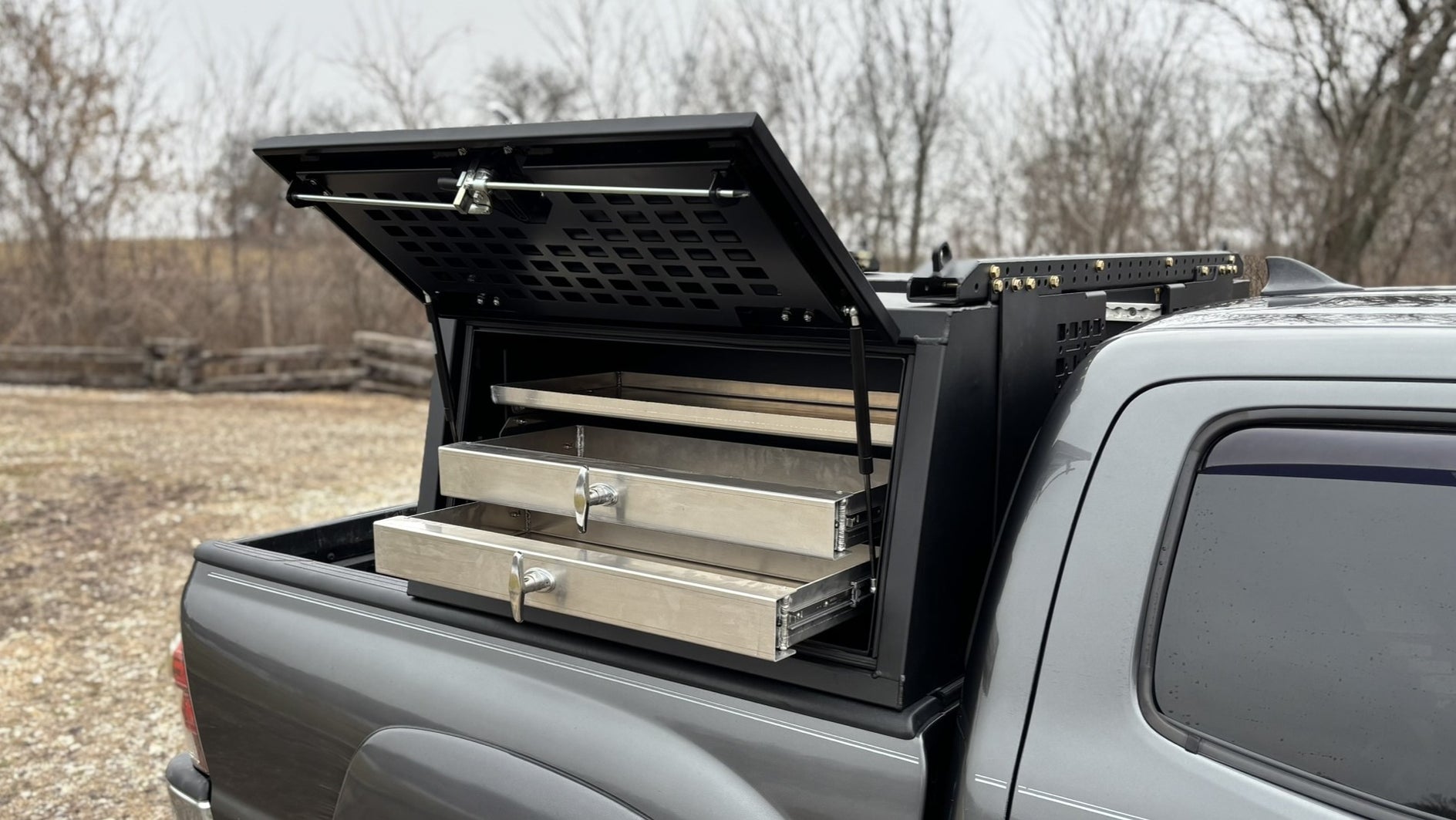 Toyota Tacoma Truck Toolbox bed Rail Overland toolbox