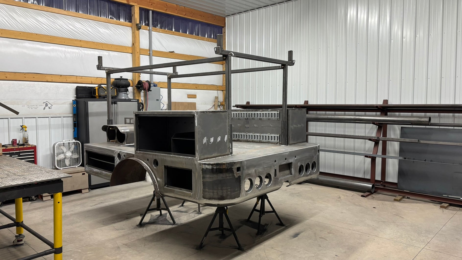 custom flatbed, custom welding bed, custom welding rig.