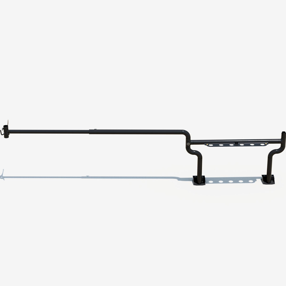 Hoosier pole extended to 40 inches, front view